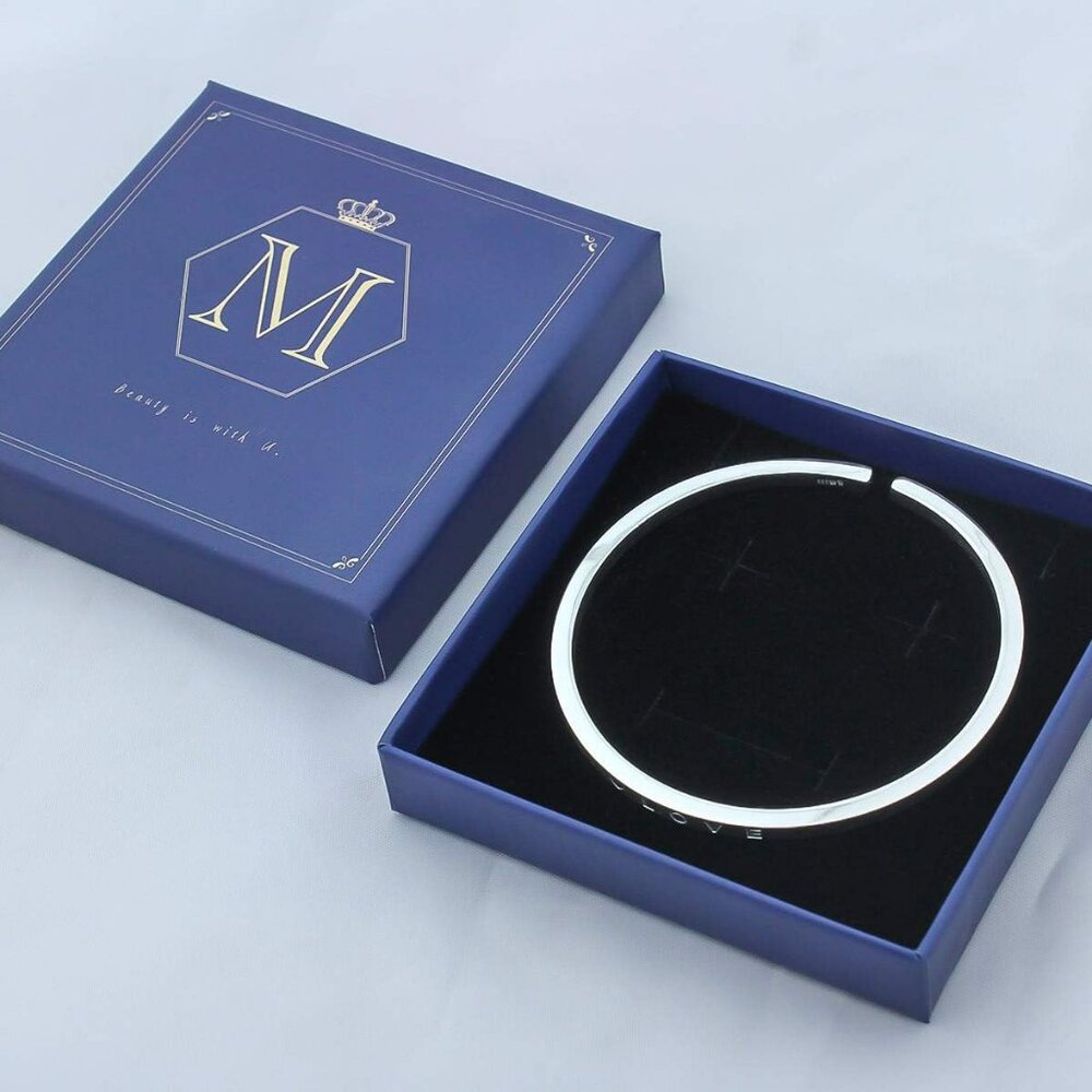 999 Solid Sterling Silver Bangle Cuff Bracelets F… - image 7